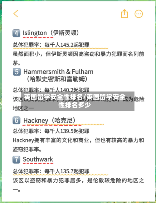 英国留学安全性排名/英国留学安全性排名多少