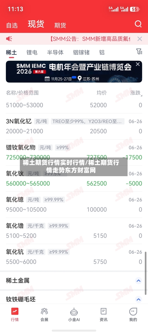 稀土期货行情实时行情/稀土期货行情走势东方财富网-第2张图片