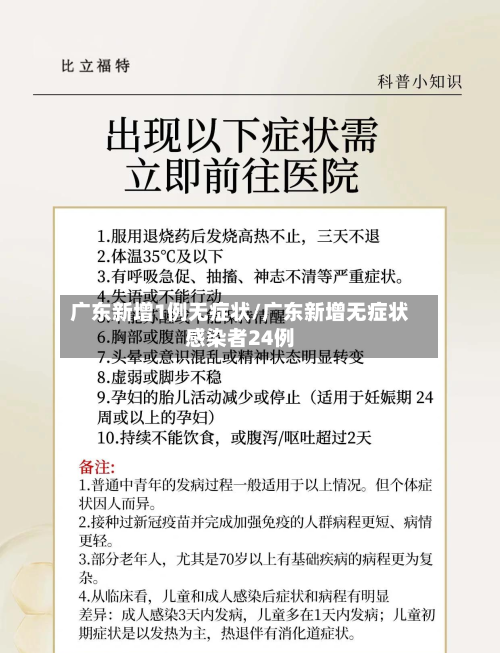 广东新增1例无症状/广东新增无症状感染者24例