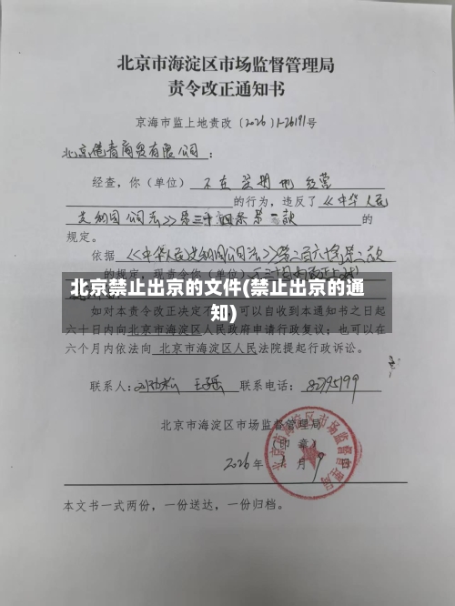 北京禁止出京的文件(禁止出京的通知)-第2张图片