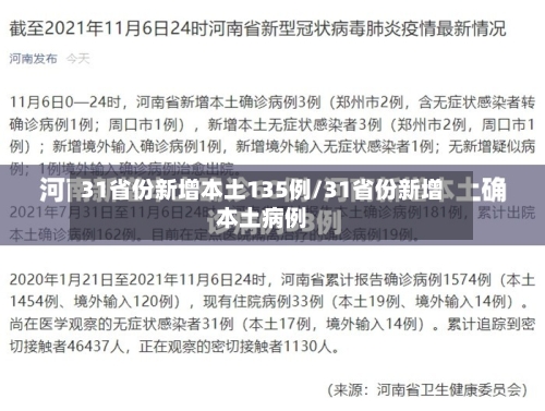 31省份新增本土135例/31省份新增本土病例-第2张图片