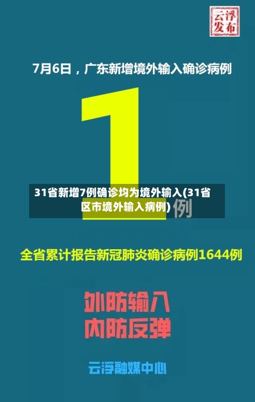 31省新增7例确诊均为境外输入(31省区市境外输入病例)