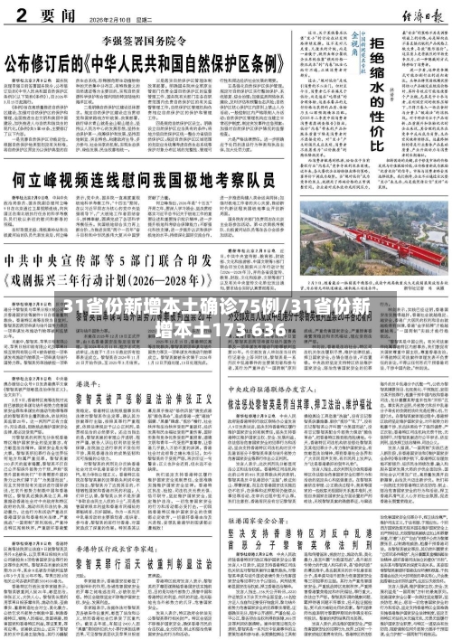 31省份新增本土确诊75例/31省份新增本土173 636-第2张图片