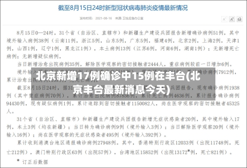 北京新增17例确诊中15例在丰台(北京丰台最新消息今天)